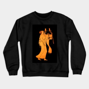 Attic Greek Lyre player by the Berlin Painter Crewneck Sweatshirt